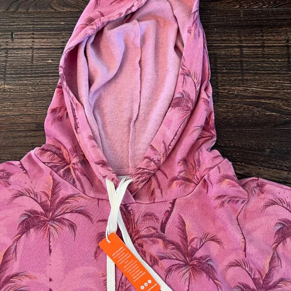 SUNDRY Anthropologie Palm Isle Hoodie Sweatshirt Size Large L Tropical NWT - Picture 5 of 7
